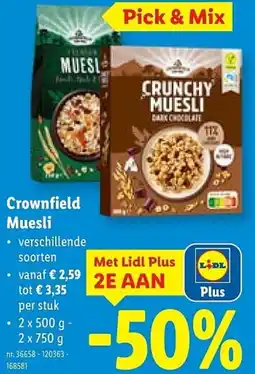 Lidl Crownfield Muesli aanbieding