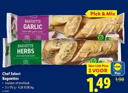 Lidl Chef Select Baguettes aanbieding
