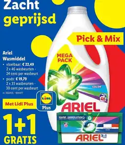 Lidl Ariel Wasmiddel aanbieding