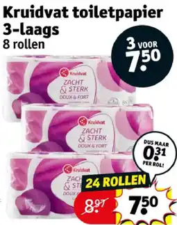 Kruidvat Kruidvat toiletpapier 3-laags aanbieding