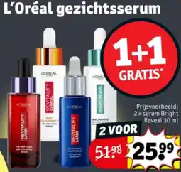 Kruidvat L'Oréal gezichtsserum aanbieding