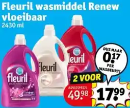 Kruidvat Fleuril wasmiddel Renew vloeibaar aanbieding