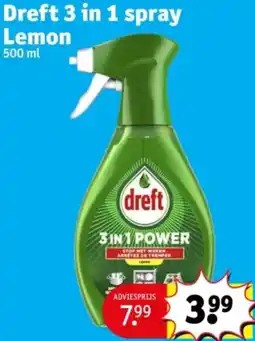Kruidvat Dreft 3 in 1 spray Lemon aanbieding