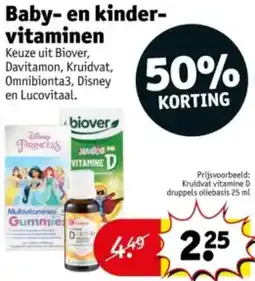 Kruidvat Baby- en kinder-vitaminen aanbieding