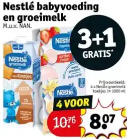 Kruidvat Nestlé babyvoeding en groeimelk aanbieding