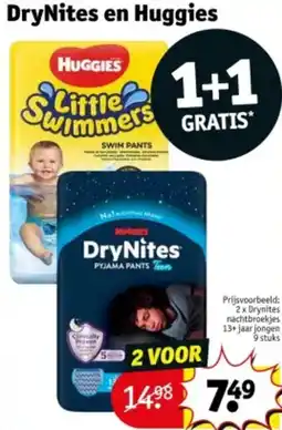 Kruidvat DryNites en Huggies aanbieding