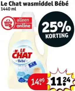 Kruidvat Le Chat wasmiddel Bébé aanbieding
