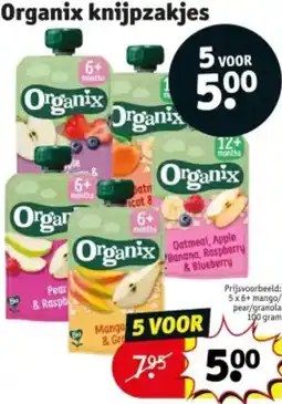 Kruidvat Organix knijpzakjes aanbieding