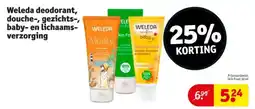 Kruidvat Weleda deodorant douche- gezichts-, baby- en lichaams- verzorging aanbieding