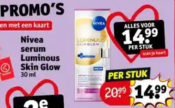 Kruidvat NIVEA Serum luminous skin glow aanbieding