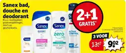 Kruidvat Sanex bad douche en deodorant aanbieding