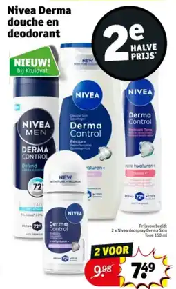 Kruidvat NIVEA Derma douche en deodorant aanbieding