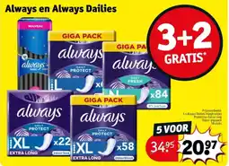 Kruidvat Always en Always Dailies aanbieding