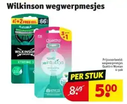 Kruidvat Wilkinson wegwerpmesjes aanbieding