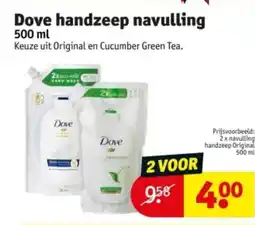 Kruidvat Dove handzeep navulling aanbieding