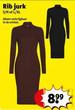 Kruidvat Rib jurk aanbieding