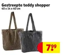 Kruidvat Gestreepte teddy shopper aanbieding