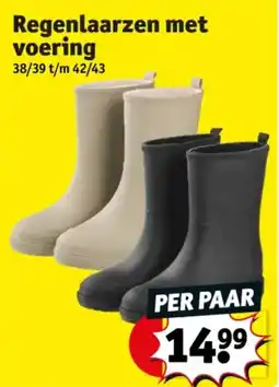 Kruidvat Regenlaarzen met voering aanbieding