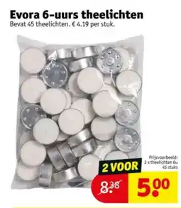 Kruidvat Evora 6-uurs theelichten aanbieding