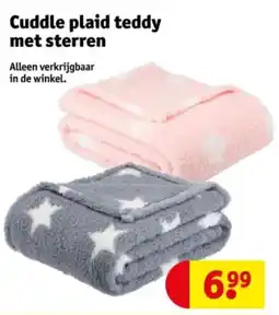 Kruidvat Cuddle plaid teddy met sterren aanbieding