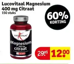 Kruidvat Lucovitaal Magnesium 400 mg Citraat aanbieding