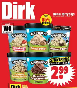 Dirk Ben & Jerry's ijs aanbieding