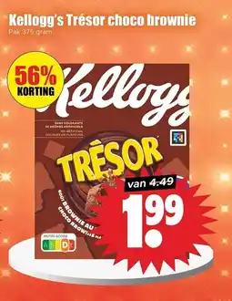 Dirk Kellogg's Trésor choco brownie aanbieding
