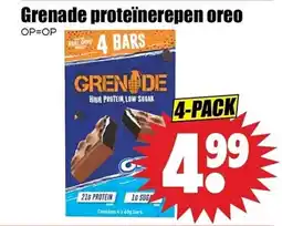 Dirk Grenade proteïnerepen oreo aanbieding