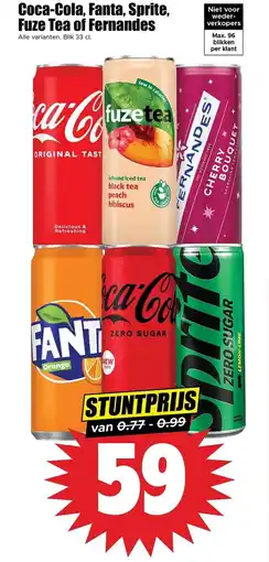 Dirk Coca-Cola FANTA Sprite Fuze Tea of Fernandes aanbieding