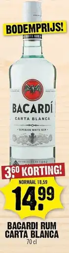 Dirk Bacardi rum carta blanca aanbieding