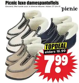 Dirk Picnic luxe damespantoffels aanbieding