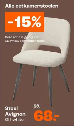 Kwantum Stoel Avignon aanbieding