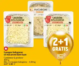 Delhaize Lasagne bolognese of macaroni ham/kaas aanbieding