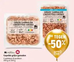 Delhaize Gepelde grijze garnalen aanbieding