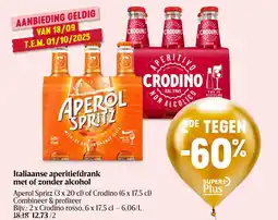 Delhaize Italiaanse aperitiefdrank met of zonder alcohol aanbieding