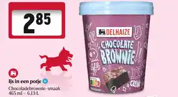 Delhaize Ijs in een potje aanbieding