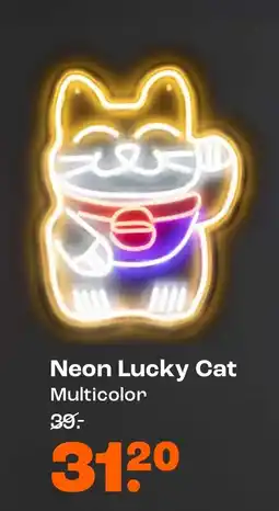 Kwantum Neon Lucky Cat Multicolor aanbieding