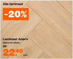 Kwantum Laminaat Aders Naturel eiken aanbieding