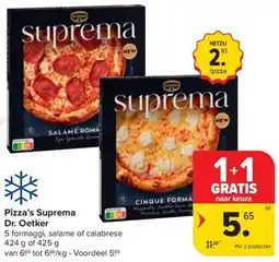 Carrefour Market Pizza's Suprema Dr. Oetker aanbieding