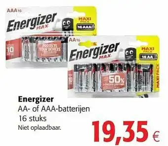 Energizer aa- of aaa-batterijen