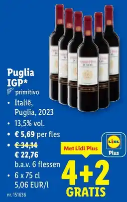 Lidl Puglia IGP* primitivo aanbieding
