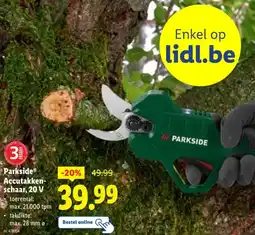 Lidl ParksideⓇ Accutakken- schaar, 20 V aanbieding