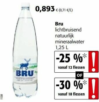 Colruyt Bru lichtbruisend natuurlijk mineraalwater aanbieding