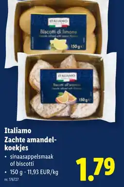 Lidl Italiamo Zachte amandel- koekjes aanbieding