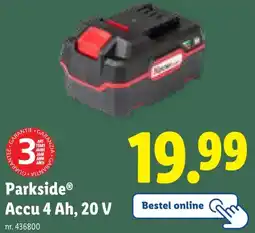Lidl ParksideⓇ Accu 4 Ah, 20 V aanbieding