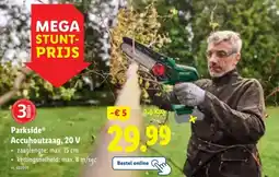 Lidl ParksideⓇ Accuhoutzaag, 20 V aanbieding