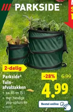 Lidl ParksideⓇ Tuin- afvalzakken ⚫ca. 85 en 15 aanbieding