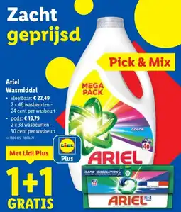 Lidl Ariel Wasmiddel vloeibaar aanbieding