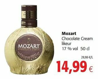 Colruyt Mozart chocolate cream likeur aanbieding