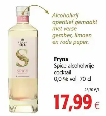 Colruyt Fryns spice alcoholvrije cocktail aanbieding